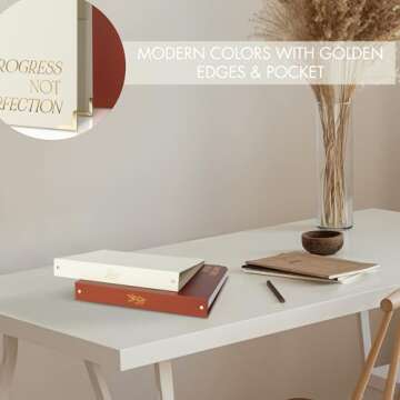 Aesthetic 3 Ring Binder Set of 2 - Sturdy 1 Inch Binder Fits Letter Sized Paper - A Cute Holder for Women or Men with Pocket Easily Organizes Your Paperwork for School, Office or Work