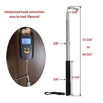 Scottchen PRO RV Awning Rod Opener - Easy Reach Telescopic Puller 13-3/4" to 44-3/4" Stainless Steel...