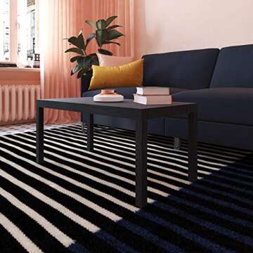 Ameriwood Home Parsons Coffee Table - Modern Black Oak Design