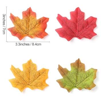 SITUMEIZI 400PC Fake Fall Leaves for Autumn Decor