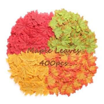 SITUMEIZI 400PC Fake Fall Leaves for Autumn Decor