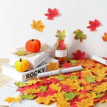 SITUMEIZI 400PC Fake Fall Leaves for Autumn Decor