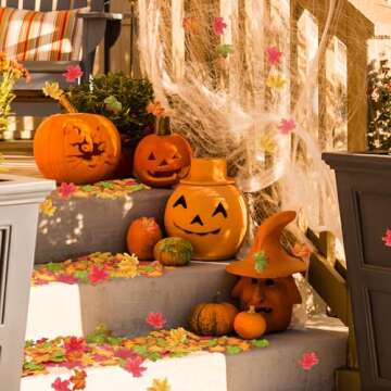 SITUMEIZI 400PC Fake Fall Leaves for Autumn Decor