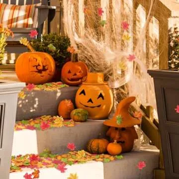 SITUMEIZI 400PC Fake Fall Leaves for Autumn Decor