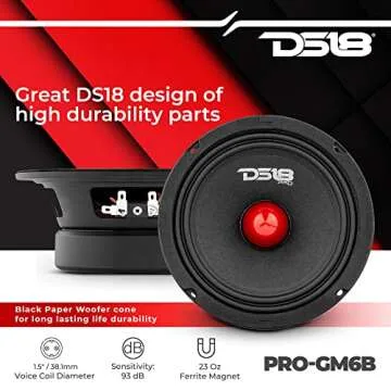 DS18 PRO-GM6B Loudspeaker - 6.5" Midrange Speaker