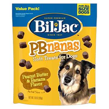 Bil-Jac Pbnanas Soft Dog Treats, 10 Ounce (Pack Of 2) Natural Peanut Butter Food For Your Healthy Pu...