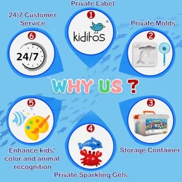 Kiditos Magic Water Elf Toy Kit, Aqua Fairy Water Gel Kit with 20 Magic Gels, 10 Animal Molds. Christmas Gifts, Birthday Gifts, Party Favors, Arts & Crafts DIY STEM Kits for Kids(20 Colors)