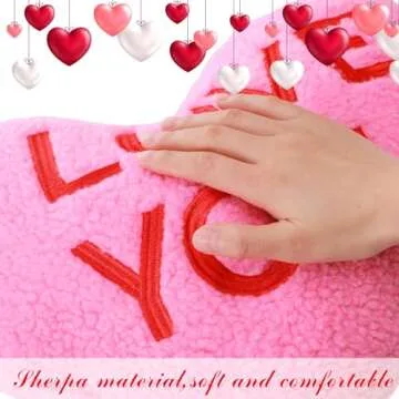 Yuntau Valentine's Day Heart Shaped Decorative Throw Pillows