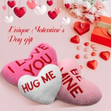 Yuntau Valentine's Day Heart Shaped Decorative Throw Pillows