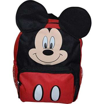 Disney Mickey Mouse Big Face Littl Boy 10" Mini Backpack