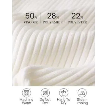 ZESICA Women's Long Sleeve Crewneck Shirts Spring Knit Sweater Slim Fitted Casual Basic Tee Tops,White,Small