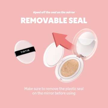 [*Mini Size*] TIRTIR All Cover Pink Cushion | Korean Cushion Foundation, (#21N Ivory, 0.15 Fl Oz)