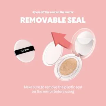 [*Mini Size*] TIRTIR All Cover Pink Cushion | Korean Cushion Foundation, (#21N Ivory, 0.15 Fl Oz)