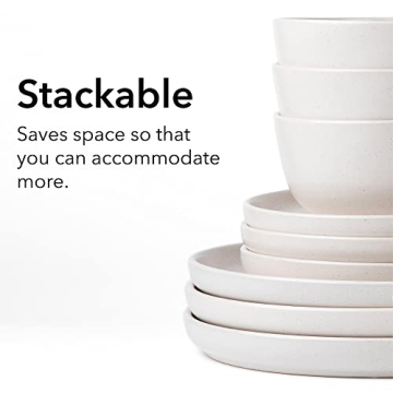 ARORA SKUGGA 16pc Stoneware Dinnerware Set for 4