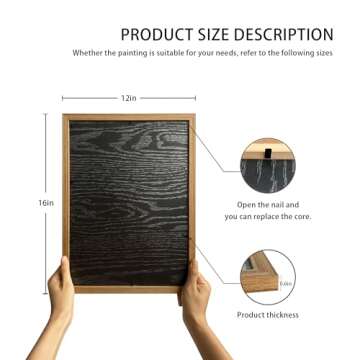 Artistry Canvas Art Henri Matisse Cat Wall Art - Wood Framed Funny Black Cat Poster, Famous Fauvism Canvas Wall Decor, The Open Window Oil Paintings Prints For Bedroom Living Room 12" x 16"