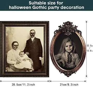 12 Pieces Halloween Gothic Portrait Posters for Spooky Decor