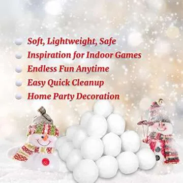 50 Pack Fake Snowballs for Indoor Fun and Play