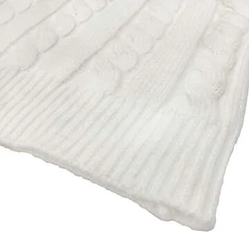 CHDBLOCK Clothing Women's V-Neck Knit Sweater Vest Solid Color Sleeveless Crop Knit Vest Sweaters (White, Large)