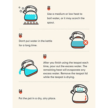 BELANKO Tea Kettle 2.7 Quart Whistling Stainless Steel Teapot