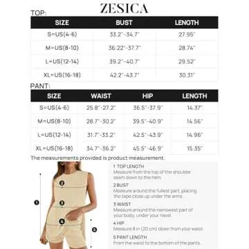 ZESICA Women's Trendy Summer Lounge Set - Comfort Meets Style