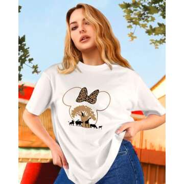 Flafens Trendy Oversized Graphic Tees for Women