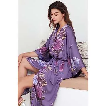 Elegant BABEYOND Women's Kimono Robe for Weddings