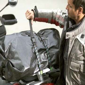 ROK Straps ROK-10031 Black/Orange 18" - 60" Motorcycle/ATV Adjustable Stretch Strap