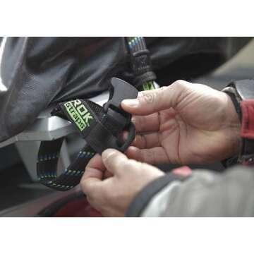 ROK Straps ROK-10031 Black/Orange 18" - 60" Motorcycle/ATV Adjustable Stretch Strap
