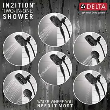 Delta In2ition 4-Spray Dual Shower Head in Matte Black