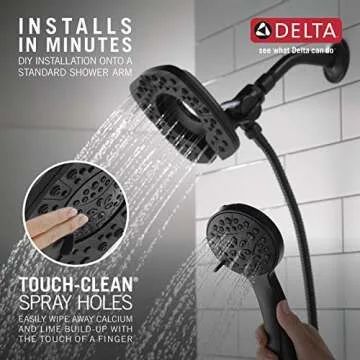 Delta In2ition 4-Spray Dual Shower Head in Matte Black