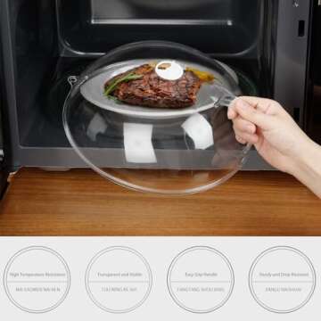 WENWELL Microwave Splatter Cover for Food - BPA-Free & Durable