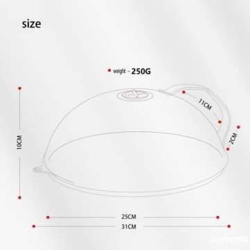 WENWELL Microwave Splatter Cover-Eco-Friendly Kitchen Essential
