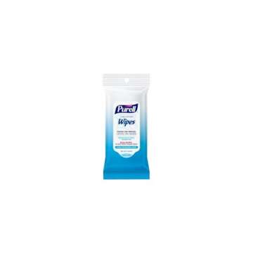 PURELL Hand Sanitizing Wipes, Clean Refreshing Scent, 20 Count Travel Pack (Pack of 12), 9124-12-CMR