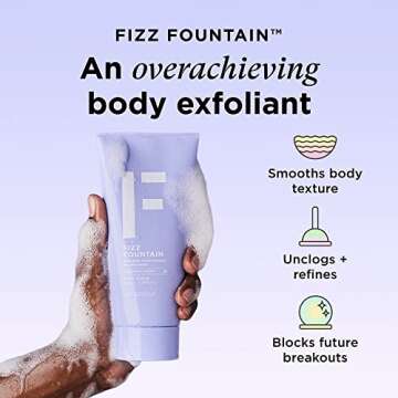 FIZZ FOUNTAIN™ by ZitSticka - AHA/BHA Body Scrub Exfoliant for Acne-Prone Skin