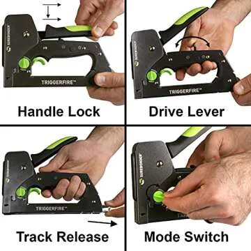 Surebonder TRIGGERFIRE Staple Gun Kit with 1250, 3/8", T-50 Type, Steel Staples