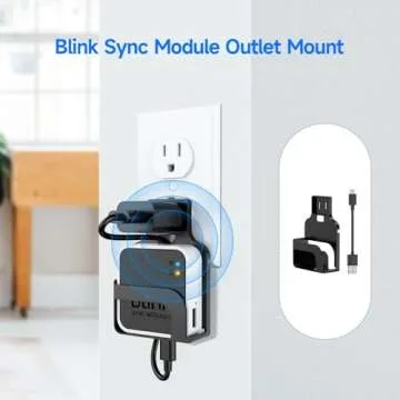 Ayotu Metal Wall Mount for Blink Outdoor 3rd Gen/XT2/XT, Weatherproof Protective Housing and 360 Degree Adjustable Metal Mount with Sync Module 2 Outlet Mount (Camera Not Included, Black)