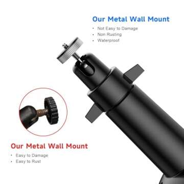 Ayotu Metal Wall Mount for Blink Outdoor 3rd Gen/XT2/XT, Weatherproof Protective Housing and 360 Degree Adjustable Metal Mount with Sync Module 2 Outlet Mount (Camera Not Included, Black)