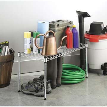 Whitmor Wire Shelving Unit, Metal Storage Shelves, Durable Heavy Duty Shelf, Easy Assembly for Pantr...