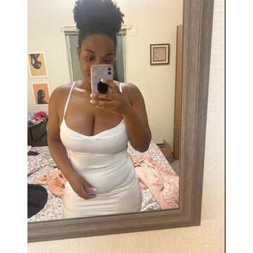 Velius Women's Backless Bodycon Party Dress in White