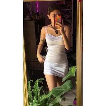 Velius Women's Backless Bodycon Party Dress in White