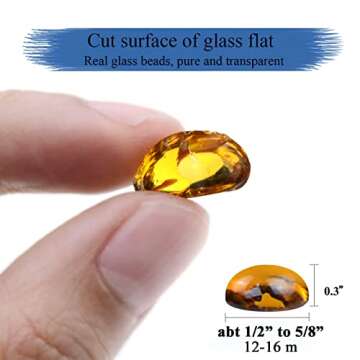 KINGOU 100 pcs Flat Glass Marbles - Vibrant Replacement Mancala Stones