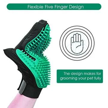 DELOMO Pet Hair Remover Gloves for Easy Grooming