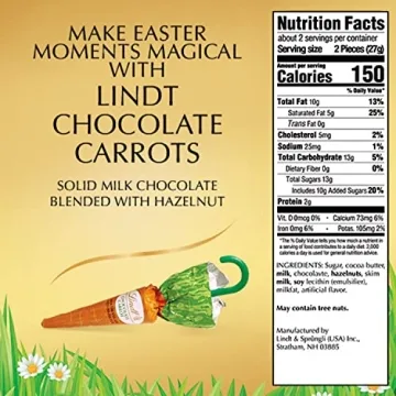 Lindt Milk Hazelnut Chocolate Carrots Easter Treats