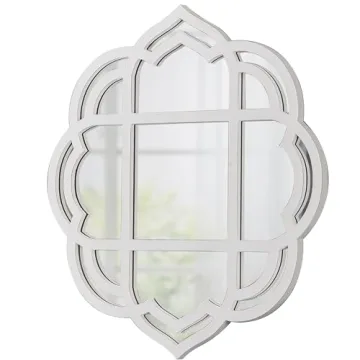 Farmhouse Scalloped Window Mirror for Wall Decor