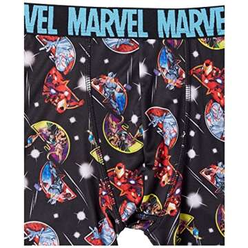 Marvel Boys Avengers With Assorted Hero Prints Including Iron Man, Hulk, Thor & More In Size 4, 6, 8, 10, 12 Boxer Briefs, 7-pack Athletic Boxer Brief - Avengers Classic, 4 US
