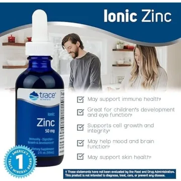 Ionic Zinc 50 mg Liquid Supplement for Immune & Skin Health