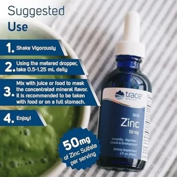 Ionic Zinc 50 mg Liquid Supplement for Immune & Skin Health