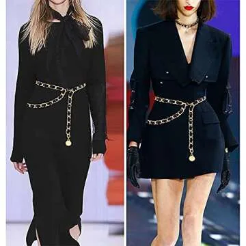 YooAi Stylish Leather Waist Chain Belt for Women