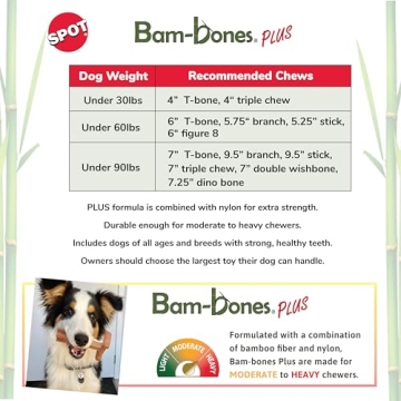 Durable Bam-bones PLUS for Aggressive Chewers