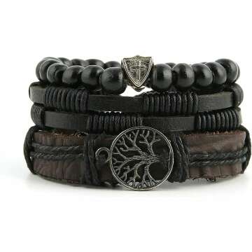 Tree of Life Genuine Leather Bracelets for Men & Women
